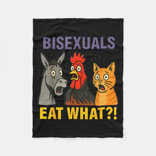 Biuals Eten Wat Verraste Kip Kat Lgbt Pride Fleece Deken (Voorkant)