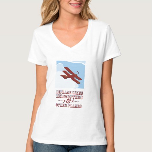 Bivliegtuig T-shirt (Voorkant)
