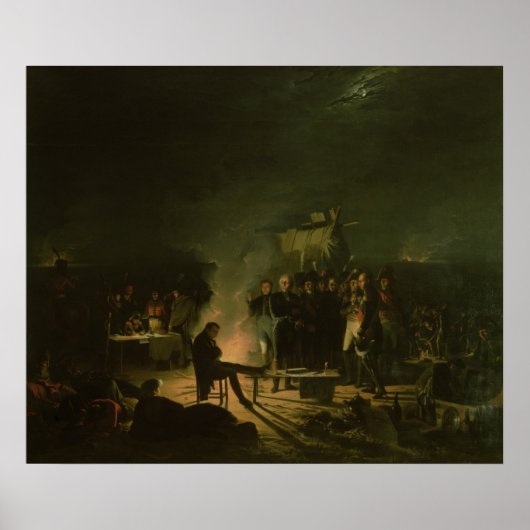 Bivouac of Napoleon I on Battlefield Battle Poster (Voorkant)