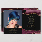 bivoudig brochure met burgundy agate (Voorkant / Achterkant)