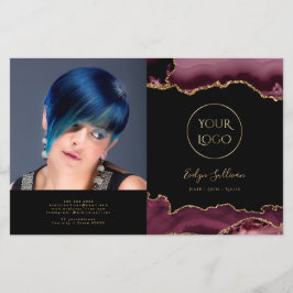 bivoudig brochure met burgundy agate