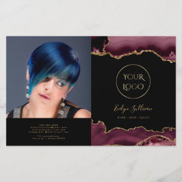 bivoudig brochure met burgundy agate