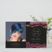bivoudig brochure met burgundy agate (Staand voorkant)