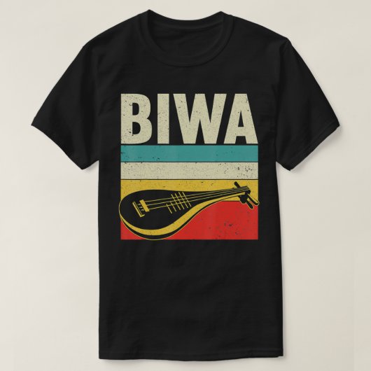 BIWA Asian Retro Instrument Design voor muziek T-shirt (Design voorkant)