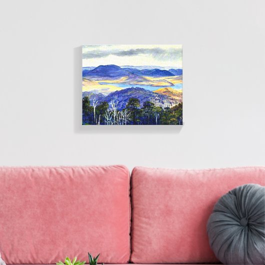 Biwa-meer, Japan, beroemd kunstwerk, Canvas Afdruk (Insitu (Woonkamer))