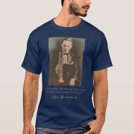 Bix Beiderbecke Jazz Trumpet (Cornet) T-Shirt (Voorkant)
