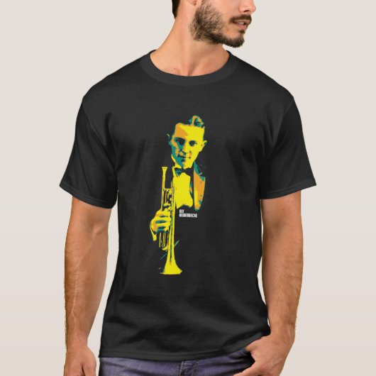 Bix Beiderbecke. Leon Bismark Beiderbecke. an Amer T-shirt (Voorkant)