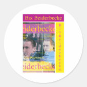 Bix Beiderbecke Ronde Sticker (Voorkant)