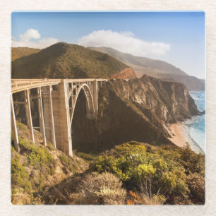 Bixby Bridge, Big Sur, California, Verenigde State Glazen Onderzetter