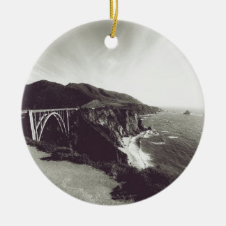 Bixby Bridge, Big Sur, California, Verenigde State Keramisch Ornament