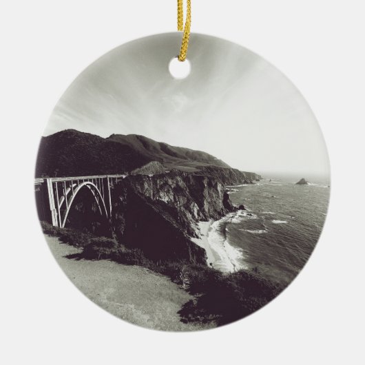 Bixby Bridge, Big Sur, California, Verenigde State Keramisch Ornament (Voorkant)