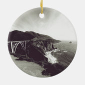 Bixby Bridge, Big Sur, California, Verenigde State Keramisch Ornament (Achterkant)