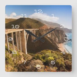 Bixby Bridge, Big Sur, California, Verenigde State Vierkante Klok
