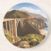 Bixby Bridge, Big Sur, California, Verenigde State Zandsteen Onderzetter (Voorkant)