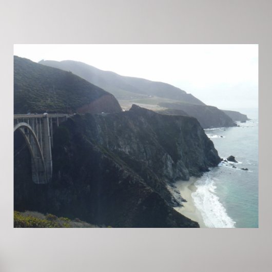 Bixby Bridge, Highway 1 in Californië Poster (Voorkant)
