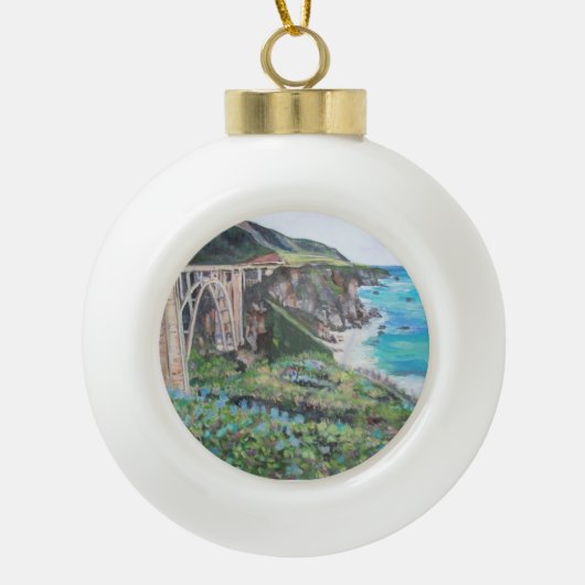 Bixby Bridge, keramisch balksiermiddel Keramische Bal Ornament (Voorkant)