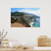 Bixby Bridge op de Big Sur-kust van Californië Poster (Keuken)