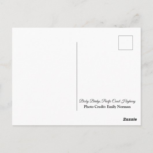 BIXBY BRIDGE PACIFIC COAST HIGHWAY BRIEFKAART (Achterkant)