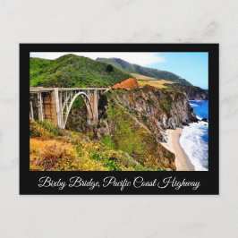 BIXBY BRUG PACIFIC COAST HIGHWAY ANSICHTKAART BRIEFKAART