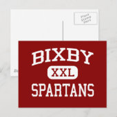 Bixby - Spartans - Middelbare School - Bixby Oklah Briefkaart (Voorkant / Achterkant)