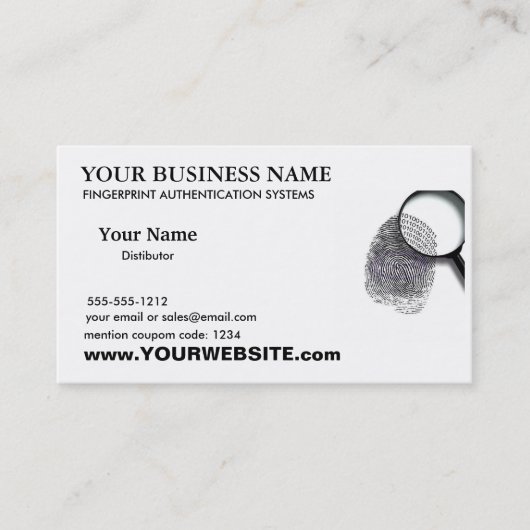 BIZ CARD PLAIN VISITEKAARTJE (Voorkant)