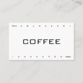 Biz Double Number Loyalty Coffee Punch Card (Voorkant)