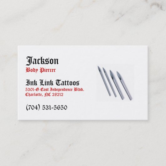 Biz-kaart #2 visitekaartje (Voorkant)