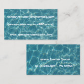 biz-kaart voor achtergrond water visitekaartje (Voorkant / Achterkant)