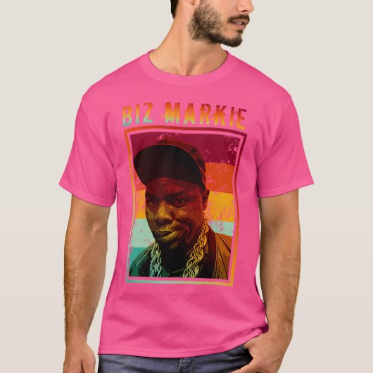 Biz Markie Retro Portret T-shirt (Voorkant)