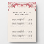 Biz-prijslijstplaque met rode en zwarte Waterverf Fotoplaat (voorkant)