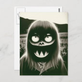 Bizar Halloween Briefkaart (Voorkant / Achterkant)