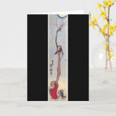 Bizar Japans Wenskaart Kaart (Gele Bloem)