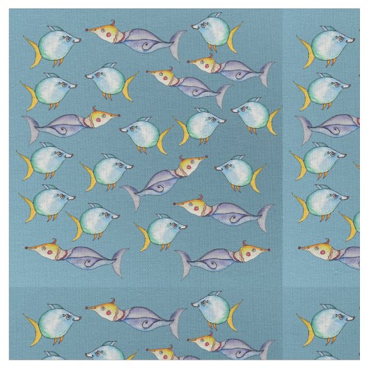 Bizare Fishes Stof (Close Up)