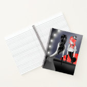 Bizarre Ballerina & Danser reflectie Rood Notitieboek (Binnen)