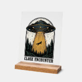 Bizarre bosontvoering vintage UFO-gravure Acryl Bord (Hoek)