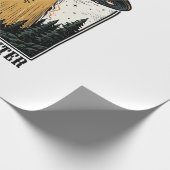 Bizarre bosontvoering vintage UFO-gravure Cadeaupapier (Hoek)