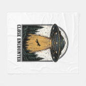 Bizarre bosontvoering vintage UFO-gravure Fleece Deken (Voorkant (Horizontaal))