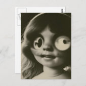 Bizarre Doll Head Halloween Briefkaart (Voorkant / Achterkant)