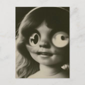 Bizarre Doll Head Halloween Briefkaart (Voorkant)