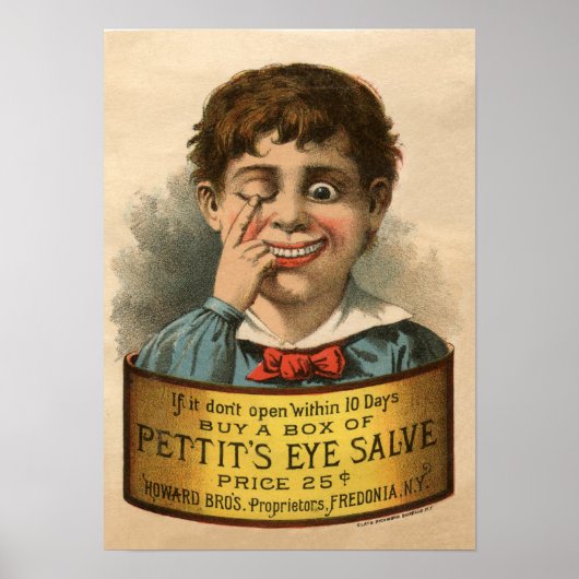 Bizarre en Funny Vintage Ad Poster (Voorkant)