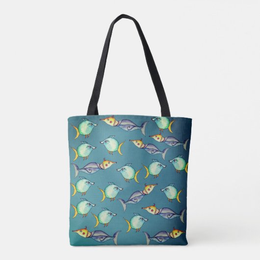 Bizarre Fishes Tote Bag (Achterkant)