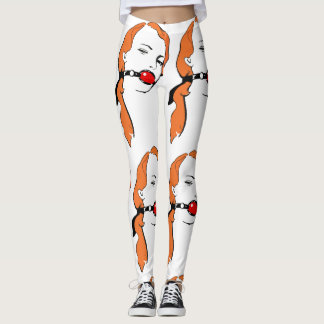 [Bizarre Gagged  Girl] Pop Art Leggings