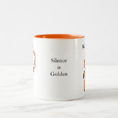 [Bizarre Gagged  Girl] Pop Art Tweekleurige Koffiemok (Center)