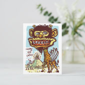 Bizarre Giraffe in Egypte Briefkaart (Staand voorkant)