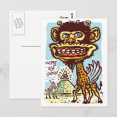 Bizarre Giraffe in Egypte Briefkaart (Voorkant / Achterkant)