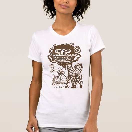 Bizarre Giraffe in Egypte T-shirt (Voorkant)