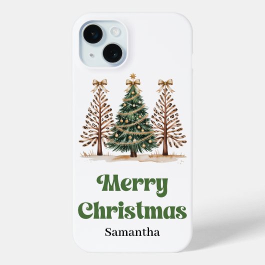 Bizarre luipaardprint kerstbomen aangepaste naam Case-Mate iPhone case (Achterkant)