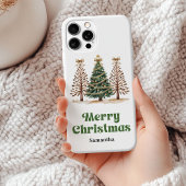 Bizarre luipaardprint kerstbomen aangepaste naam Case-Mate iPhone case