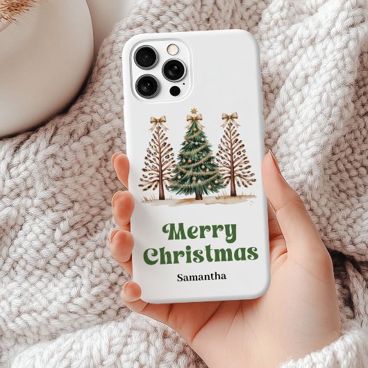 Bizarre luipaardprint kerstbomen aangepaste naam  Case-Mate iPhone case