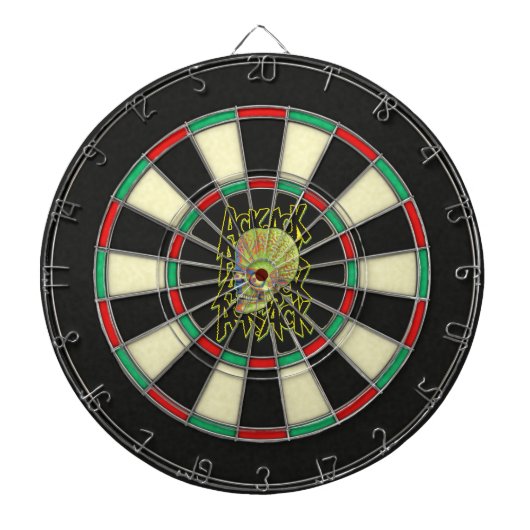 Bizarre Maanling Aanval Ack Ack Ack Grappig Dartbord (Voorkant)